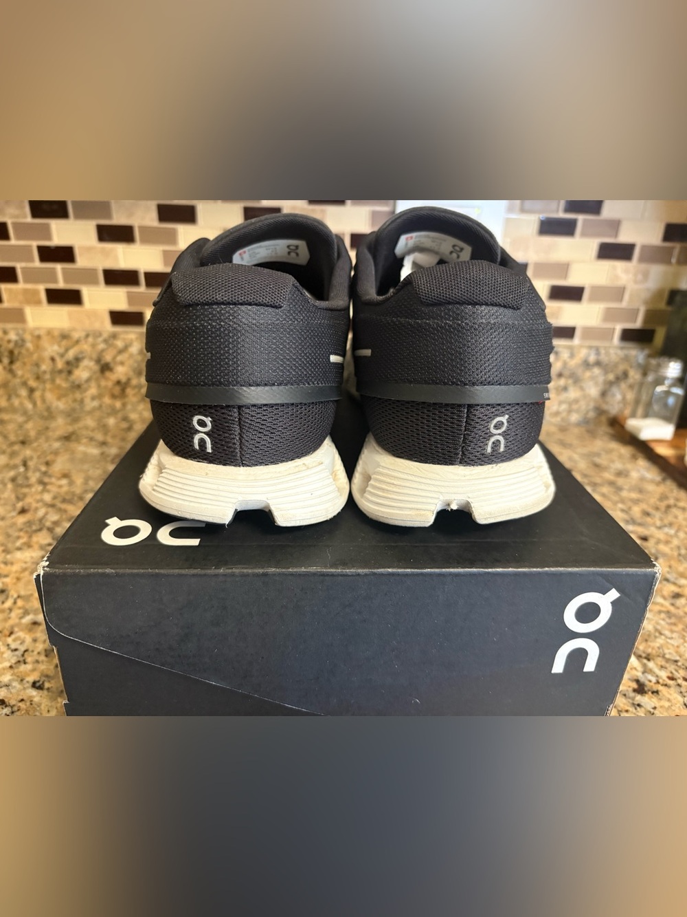 Men’s On Cloud 5 Running Shoes Black White Size 12 No Box - Picture 7 of 8